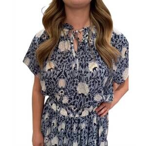 NEW RUNGOLEE alice blouse in blue gardenia floral
